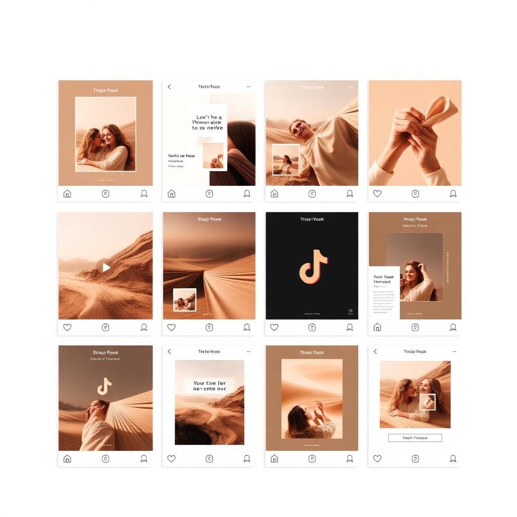 Grille de publications Instagram et TikTok générées automatiquement